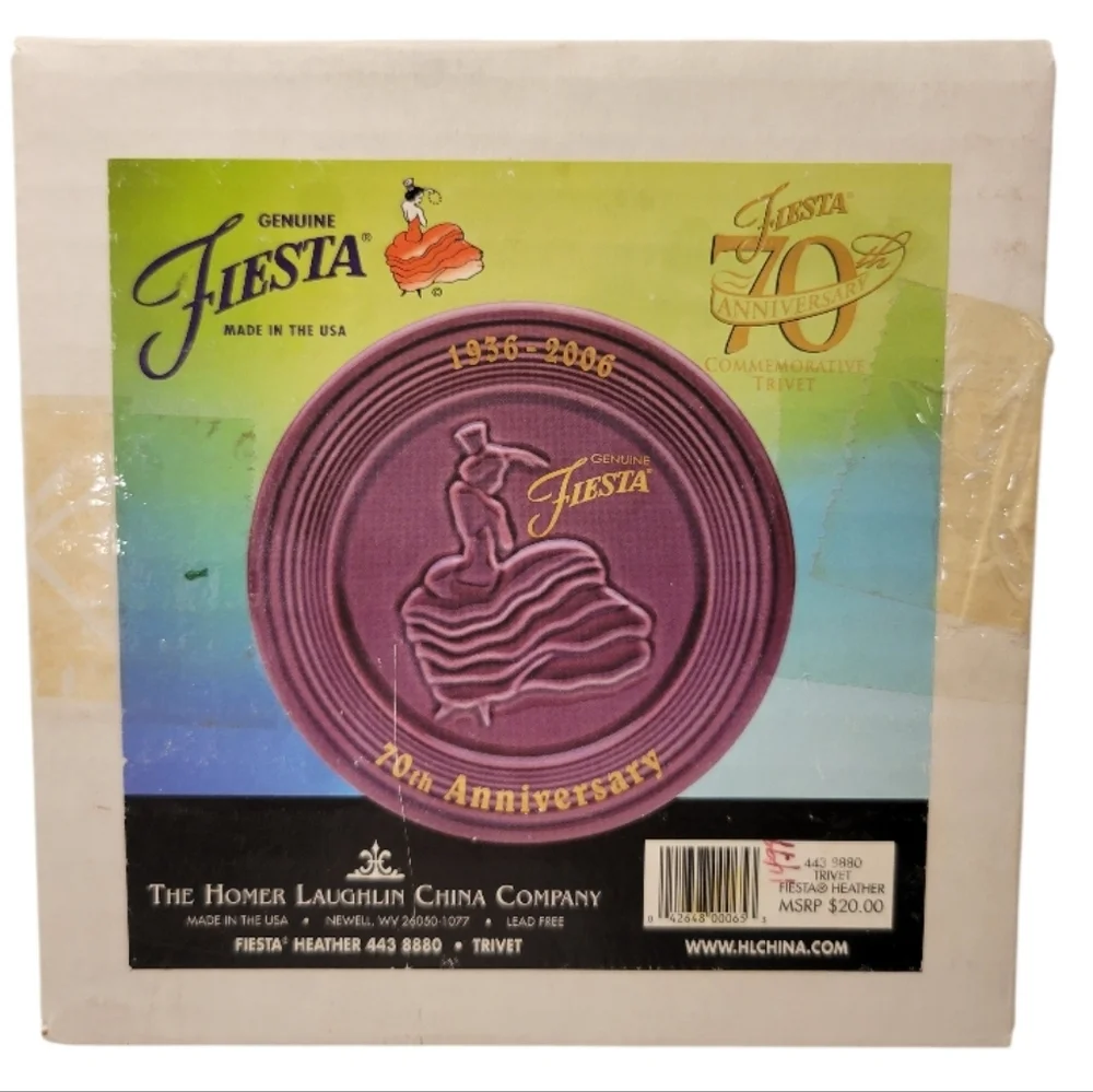 FIESTA Retired Trivet Anniversary Heather